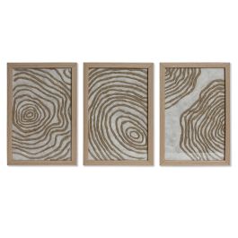 Cuadro Moderno DKD Home Decor Natural Blanco 2 x 30 x 20 cm Set de 3 (2 Unidades)