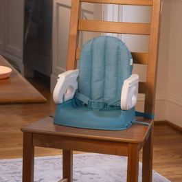 Ingenuity ING0074451999091 Asiento elevador plegable portátil con bandeja y correas incluidas, turquesa