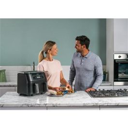 Ninja AF300EU Freidora de Aire 6 en 1 Dual Zone 7.6L, Cocina 2 Alimentos a la Vez, Max Crisp, Asar, Hornear, Deshidratar, Recalentar