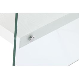Escritorio DKD Home Decor Blanco Transparente Cristal Madera MDF 120 x 50 x 76 cm Escritorio DKD Home Decor Blanco Transparente Cristal Madera MDF 120 x 50 x 76 cm
