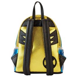 Loungefly Mochila mini Wolverine X-Men Marvel Metallic Cosplay Piel vegana brillante 22,5x26,2x11,2cm