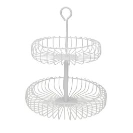 Frutero Versa Blanco Metal Acero 32 x 37 x 32 cm
