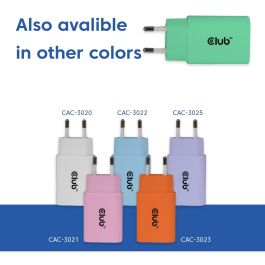 Club3D CAC-3024 Cargador Lifestyle USB-C 30W 2 Unidades Verde