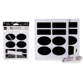 Kinvara Set 16 Pegatina Pizarra y Tiza Negro 14x22.5x2 cm (Set de 72) Precio: 48.50000045. SKU: S3605607