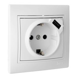 Solera Base Bipolar con T/TL 16A 250V USB 16A Serie Europa ERP60USB-U Blanco Mecanismo Completo Precio: 23.50000048. SKU: S7901811