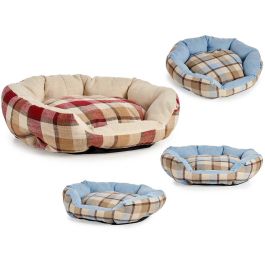 Cuna Mascota Oval Tela Cuadros Surtidos Mascow 48X18CM (6 Unidades) Precio: 80.50000046. SKU: B18JNK22R3