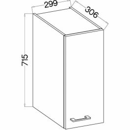 CUISINIER Mueble alto de cocina serie MODENA modelo MODENA30G1F 30 cm Roble artesanal y Negro mate