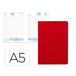 Liderpapel Lipsi Agenda 2026 Día Página A5 Rojo Simil Piel Encuadernada Papel 70gr FSC Colección Precio: 16.2624. SKU: B18AZ38V47