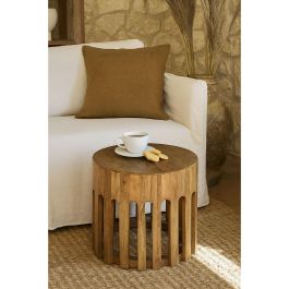 DKD Home Decor Mesita Auxiliar Urban de madera de Mango Marrón 46 x 38 x 46 cm