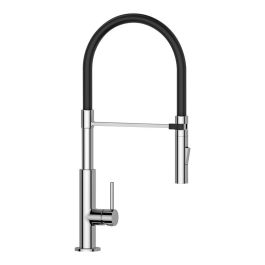 Edm Grifo monomando de cocina caño alto serie Bermeo, cuerpo de latón y mango de zinc, cromado, incluye cartucho cerámico