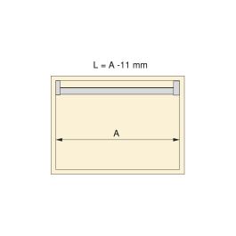 Emuca Kit de barra para armario Luxe, tira LED 4,5x8 Neonlynx V, sensor de movimiento RF Smart y convertidor Smart (24V DC), longitud 1.150mm, Luz blanca cálida 2.700K, Plástico y Aluminio, Titanio