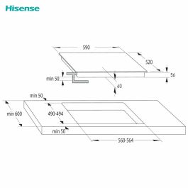Placa de Inducción Hisense Precio: 267.4999998. SKU: B1E3GL75CY