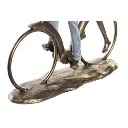 DKD Home Decor Figura Resina Cobrizo Pareja Bicicleta 9.5 x 27 x 23 cm (2 Unidades)