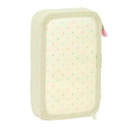 Estuche Escolar con Accesorios Glow Lab Magic flow Beige 12.5 x 19.5 x 4 cm (28 piezas)