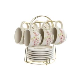 Cafe Romantico DKD Home Decor Rosa Blanco 18 x 20 x 20 cm Set de 6