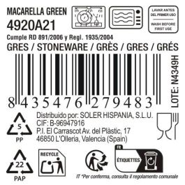 Fuente Oval Macarella Green 29x13.5x2.4 cm - Inde (24 Unidades) Fuente Oval Macarella Green 29x13.5x2.4 cm - Inde (24 Unidades)