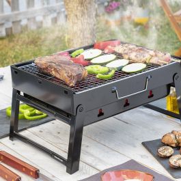 Bearb Barbacoa Portátil Plegable de Carbón 27 cm Ancho x 35 cm Largo x 6 cm Alto, 8.45 kg (5 Unidades)