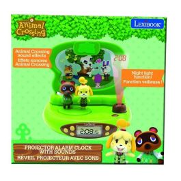Lexibook Reloj Despertador Infantil Animal Crossing Proyector 3D con 4 Sonidos y Luz Nocturna - Tom Nook & Marie