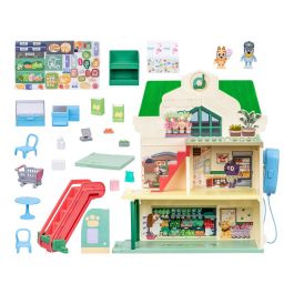 MOOSE 18918 Supermercado Bluey y Bingo con 24 sonidos y 2 figuras exclusivas para niños +3 años