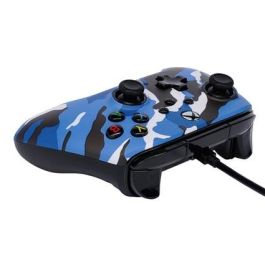 Power A 1525941-01 Mando con Cable Enhanced para Xbox Series X|S, Camuflaje Azul, Xbox One y Windows 10/11