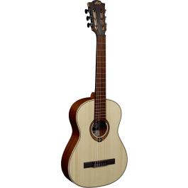 LAG Guitarra Clásica Occitania 70 - 4/4 Guitarra Clásica de Abeto Engelmann Macizo y Caoba, Acabado Satinado Natural