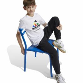 Camiseta de Manga Corta Infantil Adidas Nations Blanco