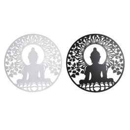 DKD Home Decor Decoración de Pared Mural Oriental Buda Metálico Negro Blanco 100x100 cm Pack 2 Unidades Precio: 87.5000005. SKU: S3039364