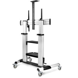 StarTech Carrito Soporte Móvil para TV de 60 a 100 Pulgadas con Ruedas y Ajuste de Altura