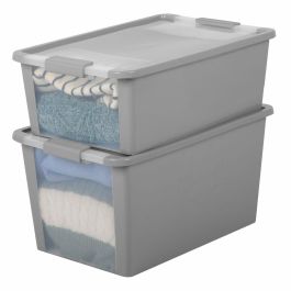 Caja de Almacenaje Curver Gris Plástico 40 L 55 x 28 x 35 cm (5 Unidades) Caja de Almacenaje Curver Gris Plástico 40 L 55 x 28 x 35 cm (5 Unidades)
