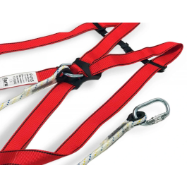 Faru Arnés anticaídas P01 Cuerda C170 Mosquetones Virola Bolsa Porta Arnés Seguridad Trabajo