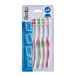 Cepillo de Dientes Berilo AR1410003 Amarillo Azul Rojo Verde (12 Unidades)