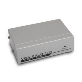 AISENS A116-0085 Divisor Duplicador Vídeo SVGA 4 Puertos para 4 Monitores 1920x1440 Carcasa Metálica Gris