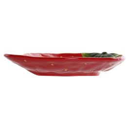 Plato Moderno DKD Home Decor Rojo 18 x 4.5 x 23.5 cm