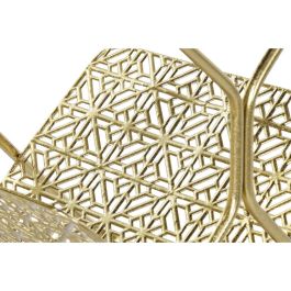 DKD Home Decor Revistero Glam Dorado de Metal y Espejo 45x55x45 cm