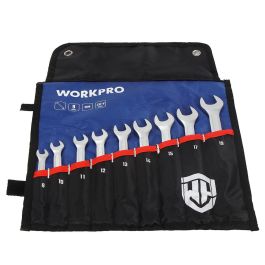 Workpro Juego 9 Llaves Fijas Combinadas de Acero Cromo Vanadio (8, 10, 11, 12, 13, 14, 15, 17, 19 mm) Cromadas Precio: 26.68999971. SKU: B15TBK88YF