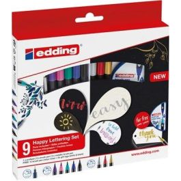 Rotulador Fibra Edding 1340 Brushpen Happy Lettering Set 9+2S Precio: 21.58999975. SKU: B1E67NG986