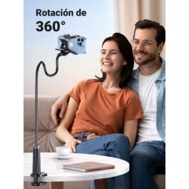 Ugreen 80906 Soporte para teléfono Móvil con Clip Multifunción de 90cm para Escritorio, Negro