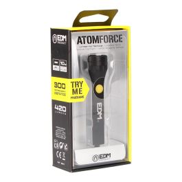 Edm Linterna LED Atom Force, 10W, 420 Lm, Recargable USB-C, Mini, Aluminio