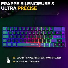 The G-Lab COMBO HYDRO Pack de Juegos 2 en 1: Teclado Gaming Preciso y Ratón Ergonómico con Cable - Negro/Gris