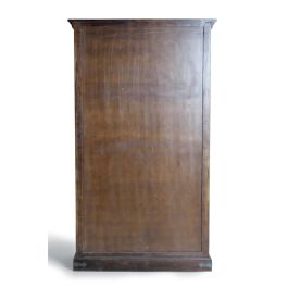 GINER Y COLOMER Armario Madera Mango con Detalles Bronce Nogal Oscuro 190x110x50 cm