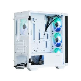 Zalman M4 WHITE Carcasa Mini Tower PC Negro/Blanco, Compatible Micro-ATX/Mini-ITX con Ventana Lateral y Panel Vidrio Templado