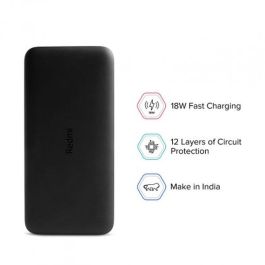Xiaomi Redmi Power Bank 20000mAh 18W Carga Rápida Negro VXN4304GL