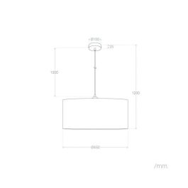 Lámpara Colgante Brownsville SKD-P80045 Diseño Moderno y Elegante, Compatible Bombilla E27 LED, Cable Suspensión Ajustable
