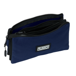 Portatodo Triple Munich Basic Azul marino 22 x 12 x 3 cm