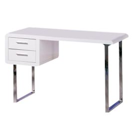 DKD Home Decor Escritorio Moderno Blanco Plateado 120x55x76 cm Precio: 206.58999977. SKU: B18DR5HGNH