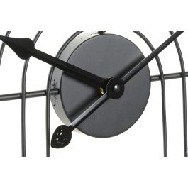 DKD Home Decor Reloj de Pared Moderno Negro Dorado 3 x 45 x 45 cm (2 Unidades)