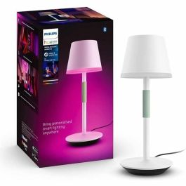 Philips White and Color Ambiance, Lámpara de mesa portátil Hue Belle, compatible con Bluetooth, blanco Precio: 117.49999998. SKU: B1FSCWMWLH