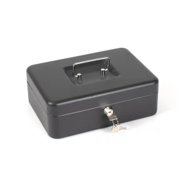 Q-connect Caja caudales 250x180x90 mm Negra con Portamonedas