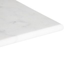 Mesa Auxiliar Blanco-Negro Metal-Mármol 70 X 70 X 71 cm