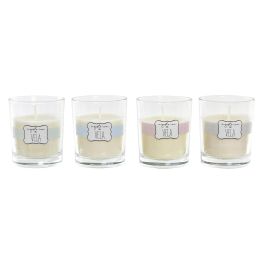 DKD Home Decor Vela Perfumada de Cera y Cristal 8x8x9 cm 30h Colores Surtidos (12 Unidades)